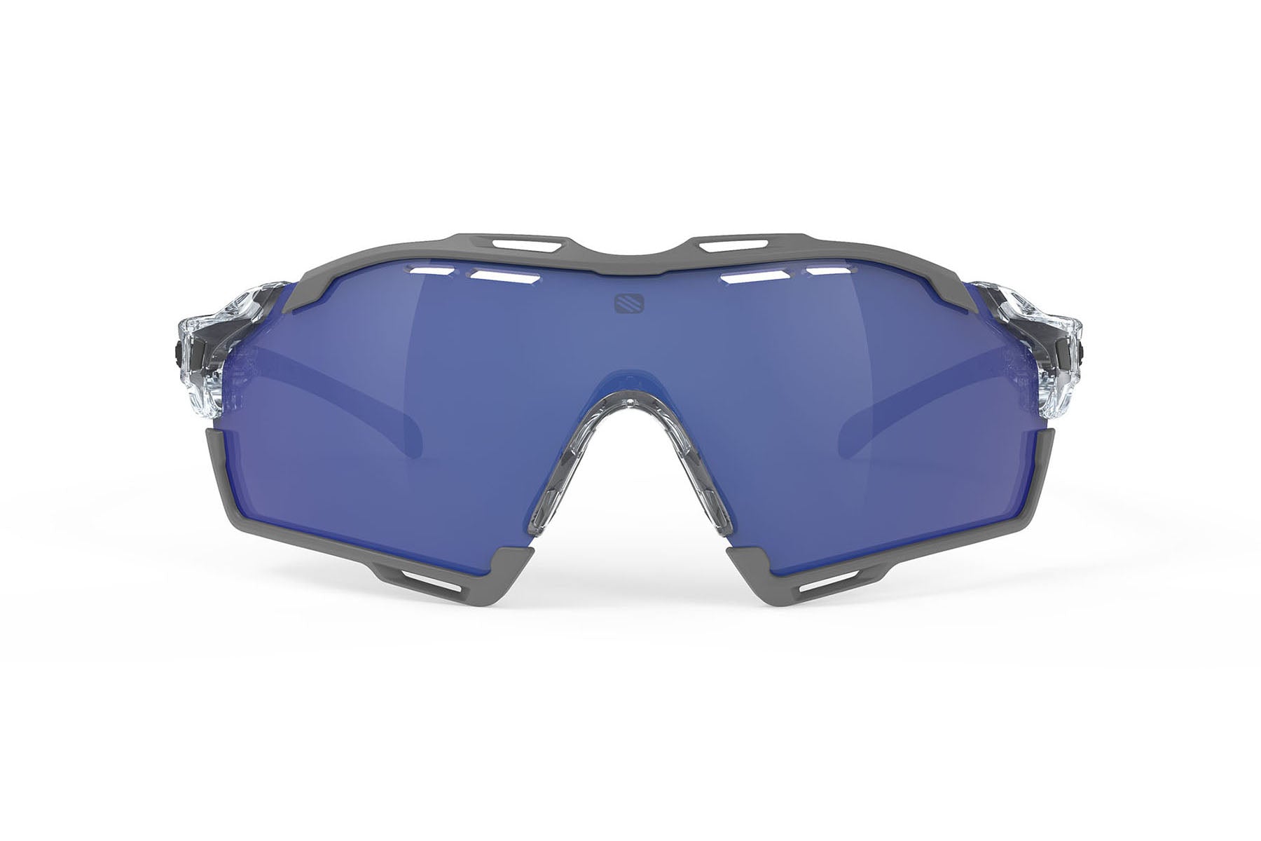 Rudy Project cycling sunglasses#color_cutline-crystal-gloss-frame-with-multilaser-deep-blue-lenses-grey-bumpers