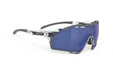 Rudy Project cycling sunglasses#color_cutline-crystal-gloss-frame-with-multilaser-deep-blue-lenses-grey-bumpers