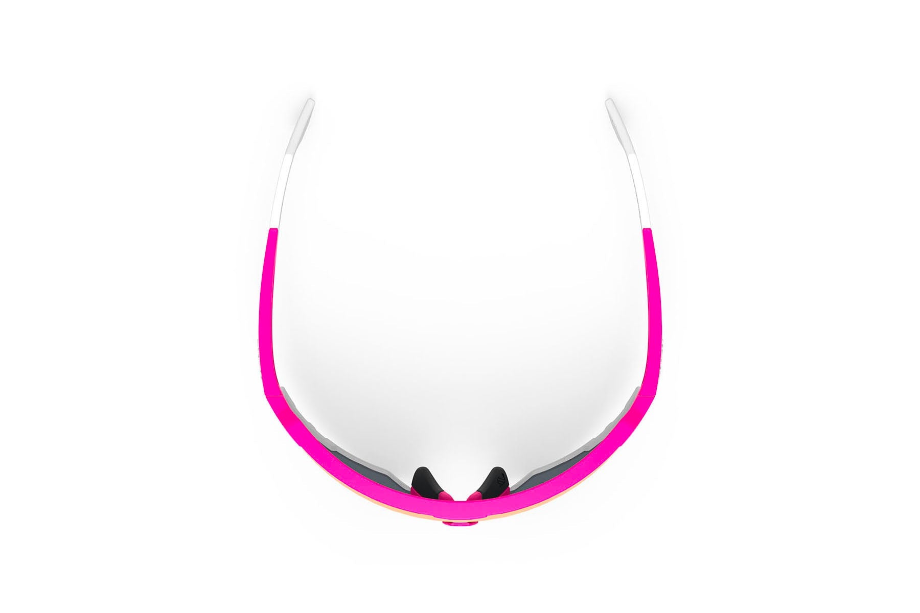 Rudy Project Defender running and cycling sport and sport prescription sunglasses#color_defender-pink-fluo-matte-frame-with-multilaser-orange-lenses-white-bumpers
