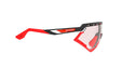 Rudy Project running and cycling sport sunglasses#color_defender-matte-black-frame-and-impactx-photochromic-2-red-lenses-red-bumpers
