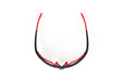 Rudy Project running and cycling sport sunglasses#color_defender-matte-black-frame-and-impactx-photochromic-2-red-lenses-red-bumpers