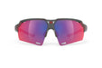 Rudy Project running and cycling sport prescription sunglasses#color_deltabeat-charcoal-matte-frame-with-multilaser-red-lenses
