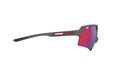 Rudy Project running and cycling sport prescription sunglasses#color_deltabeat-charcoal-matte-frame-with-multilaser-red-lenses