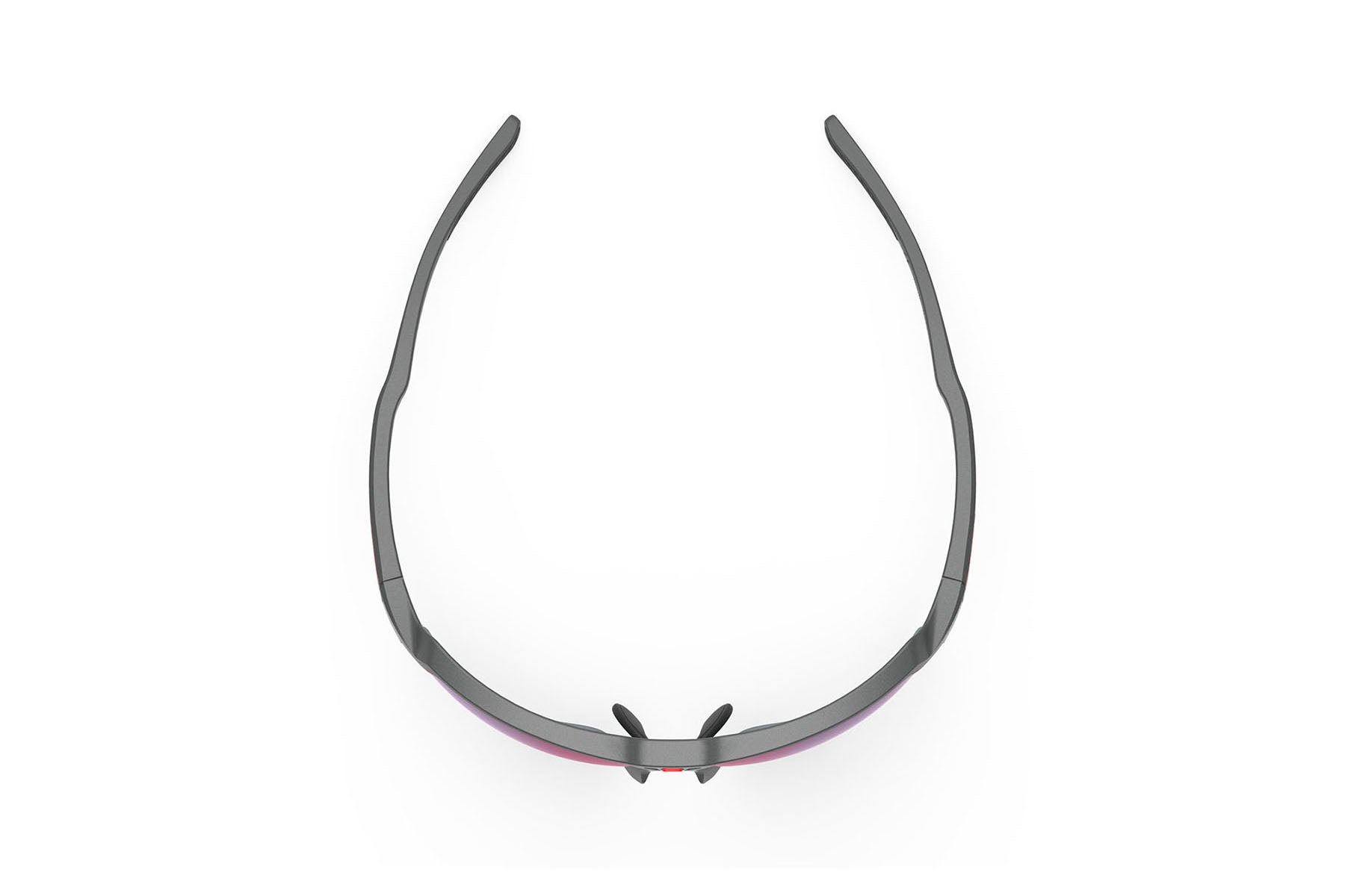 Rudy Project running and cycling sport prescription sunglasses#color_deltabeat-charcoal-matte-frame-with-multilaser-red-lenses