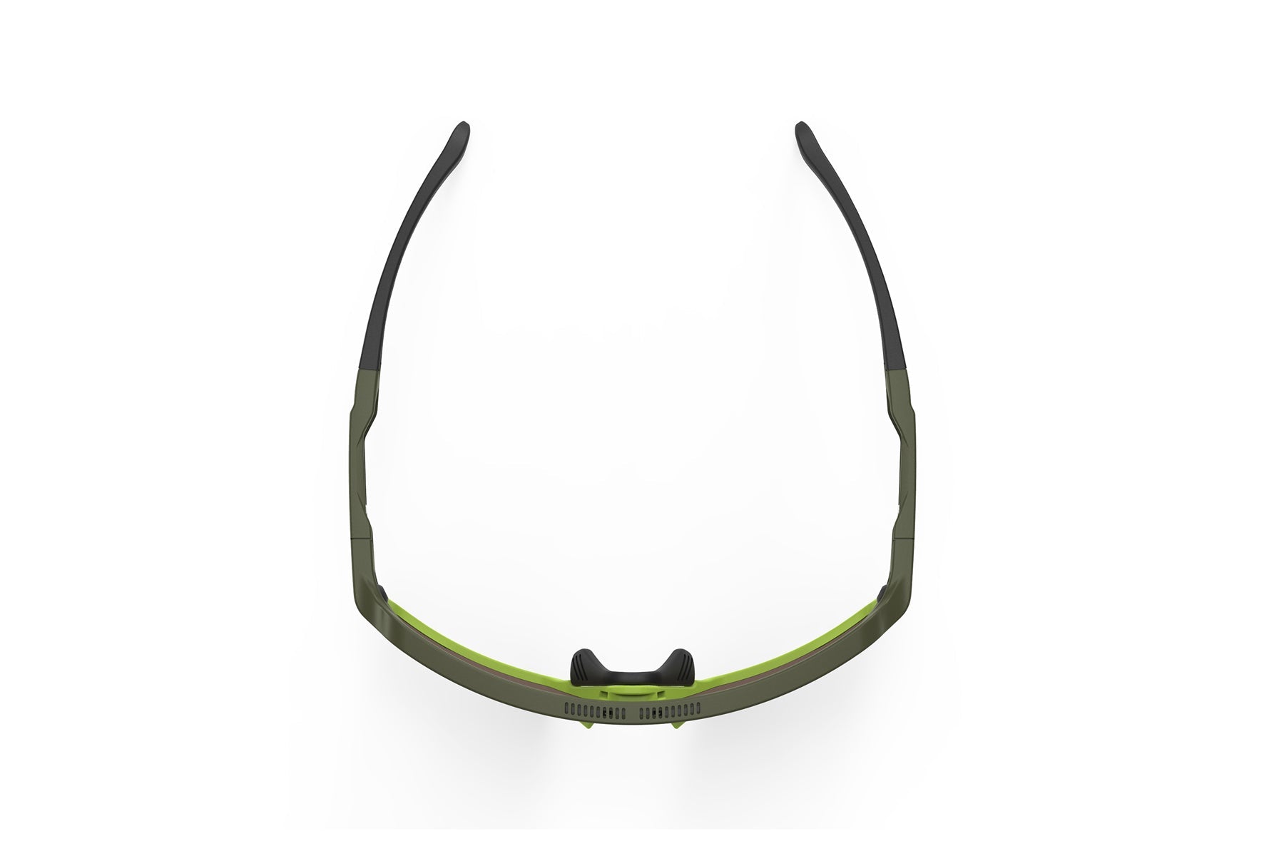 Rudy Project Kelion running, cycling, gravel and mountain biking sport shield prescription sunglasses#color_kelion-olive-matte-frame-with-multilaser-yellow-lenses