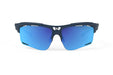 Rudy Project running and cycling sport prescription sunglasses#color_keyblade-navy-blue-matte-frame-and-polar-3fx-hdr-multilaser-blue-lenses