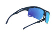 Rudy Project running and cycling sport prescription sunglasses#color_keyblade-navy-blue-matte-frame-and-polar-3fx-hdr-multilaser-blue-lenses