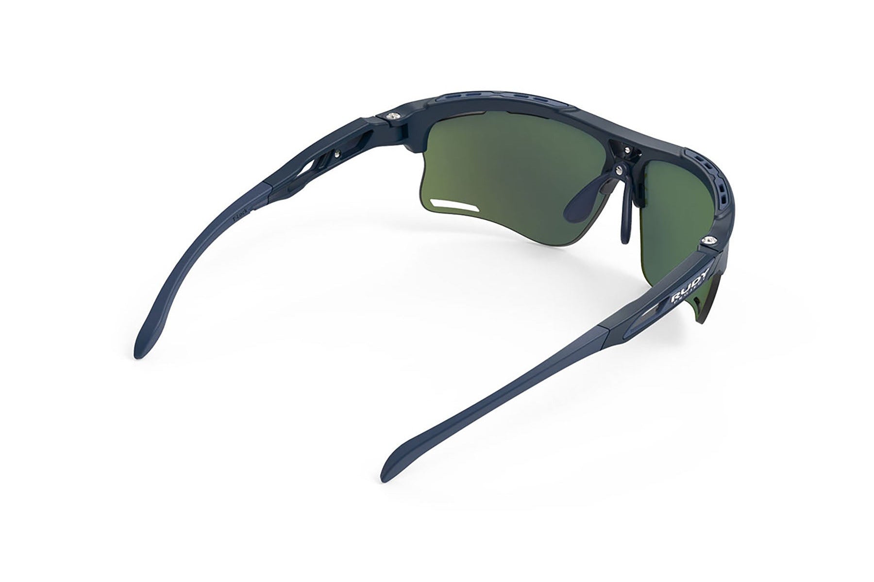 Rudy Project running and cycling sport prescription sunglasses#color_keyblade-navy-blue-matte-frame-and-polar-3fx-hdr-multilaser-blue-lenses
