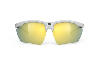 Rudy Project Magnus running and cycling sport and prescription sport sunglasses#color_magnus-light-grey-matte-frame-with-multilaser-yellow-lenses