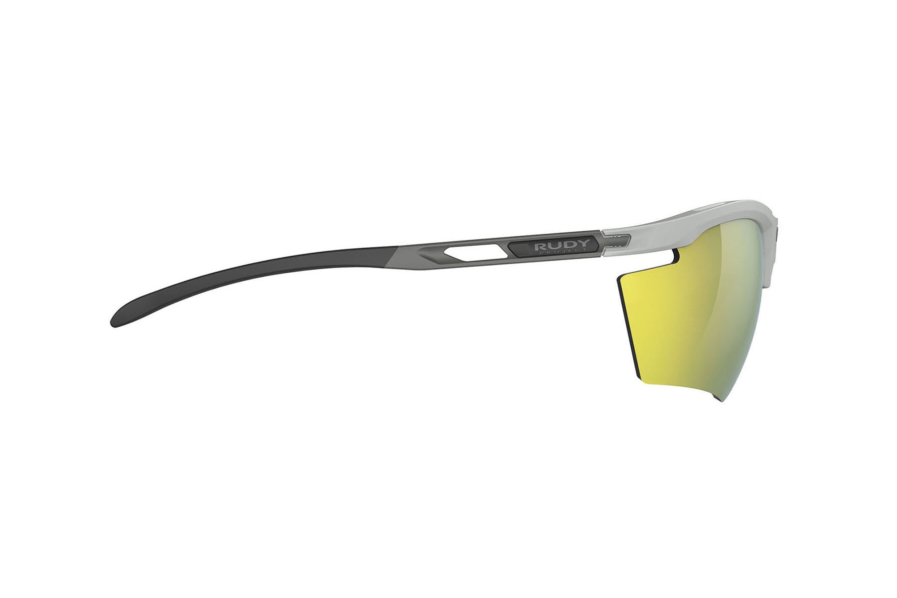 Rudy Project Magnus running and cycling sport and prescription sport sunglasses#color_magnus-light-grey-matte-frame-with-multilaser-yellow-lenses