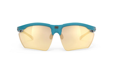Rudy Project Magnus running and cycling sport and prescription sport sunglasses#color_magnus-light-teal-matte-with-multilaser-gold-lenses
