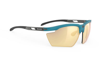 Rudy Project Magnus running and cycling sport and prescription sport sunglasses#color_magnus-light-teal-matte-with-multilaser-gold-lenses