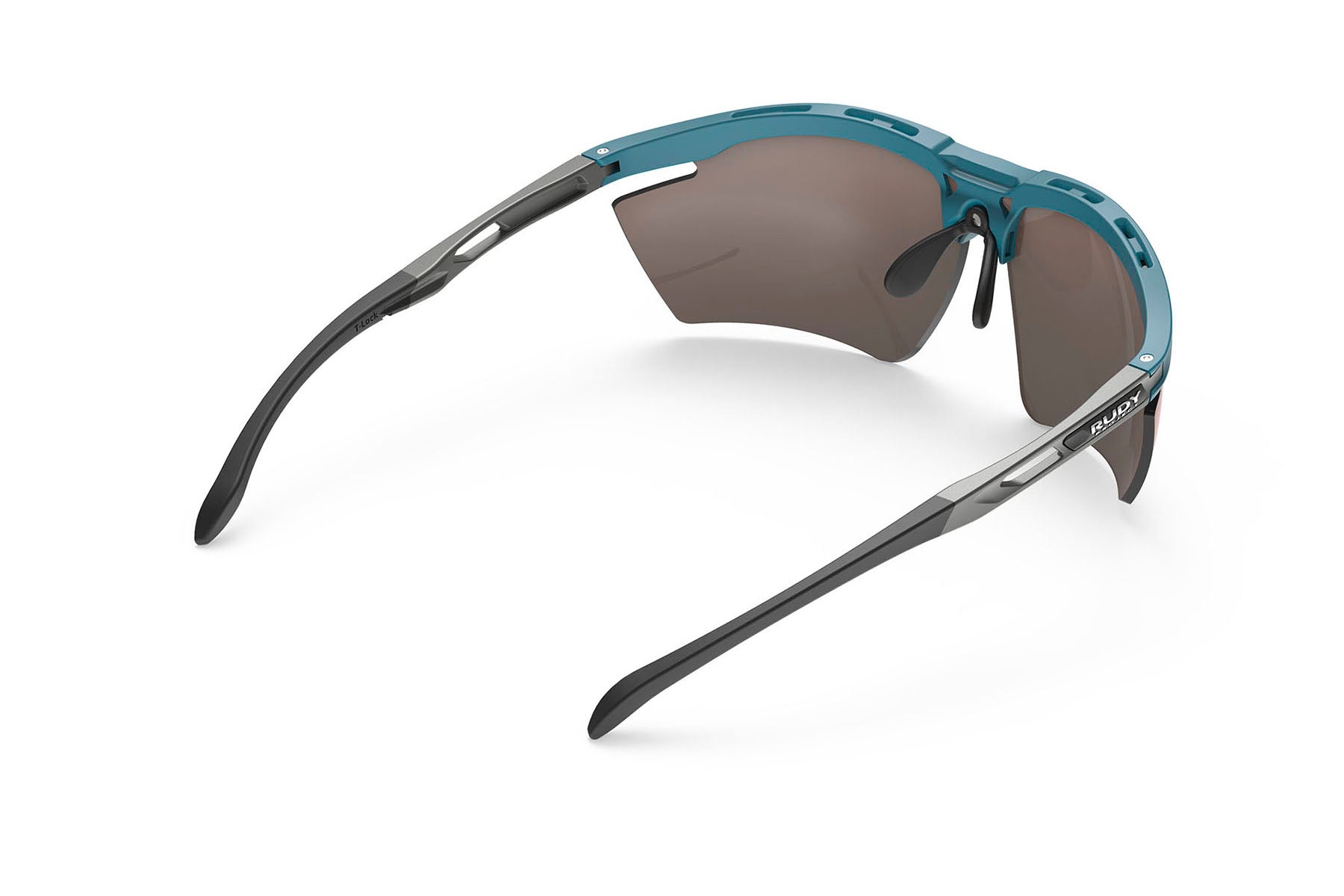 Rudy Project Magnus running and cycling sport and prescription sport sunglasses#color_magnus-light-teal-matte-with-multilaser-gold-lenses