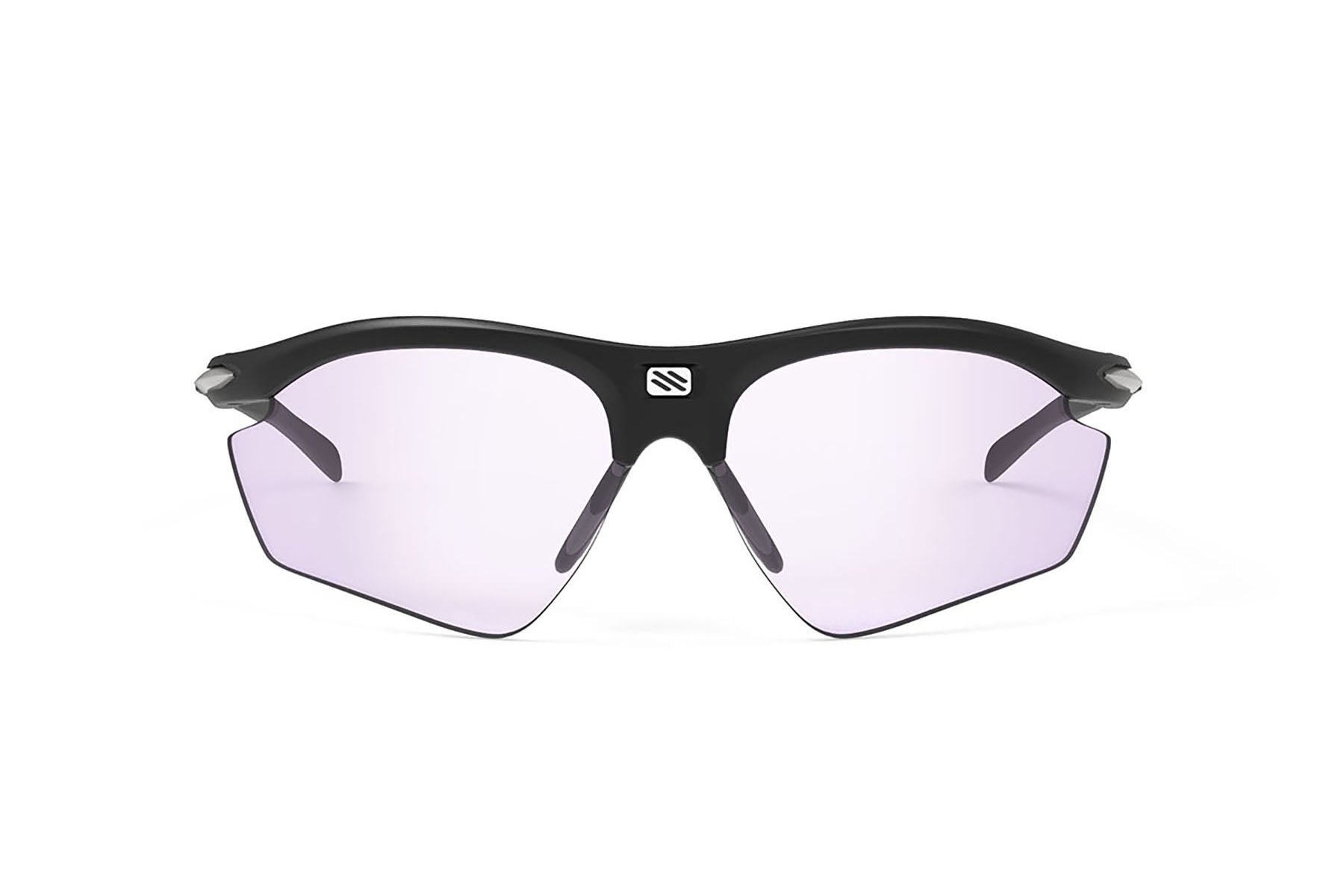 Rudy Project prescription ready golf sunglasses#color_rydon-matte-black-frame-and-impactx-photochromic-2-laser-purple-lenses
