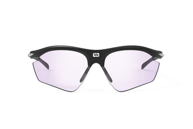 Rudy Project prescription ready golf sunglasses#color_rydon-matte-black-frame-and-impactx-photochromic-2-laser-purple-lenses