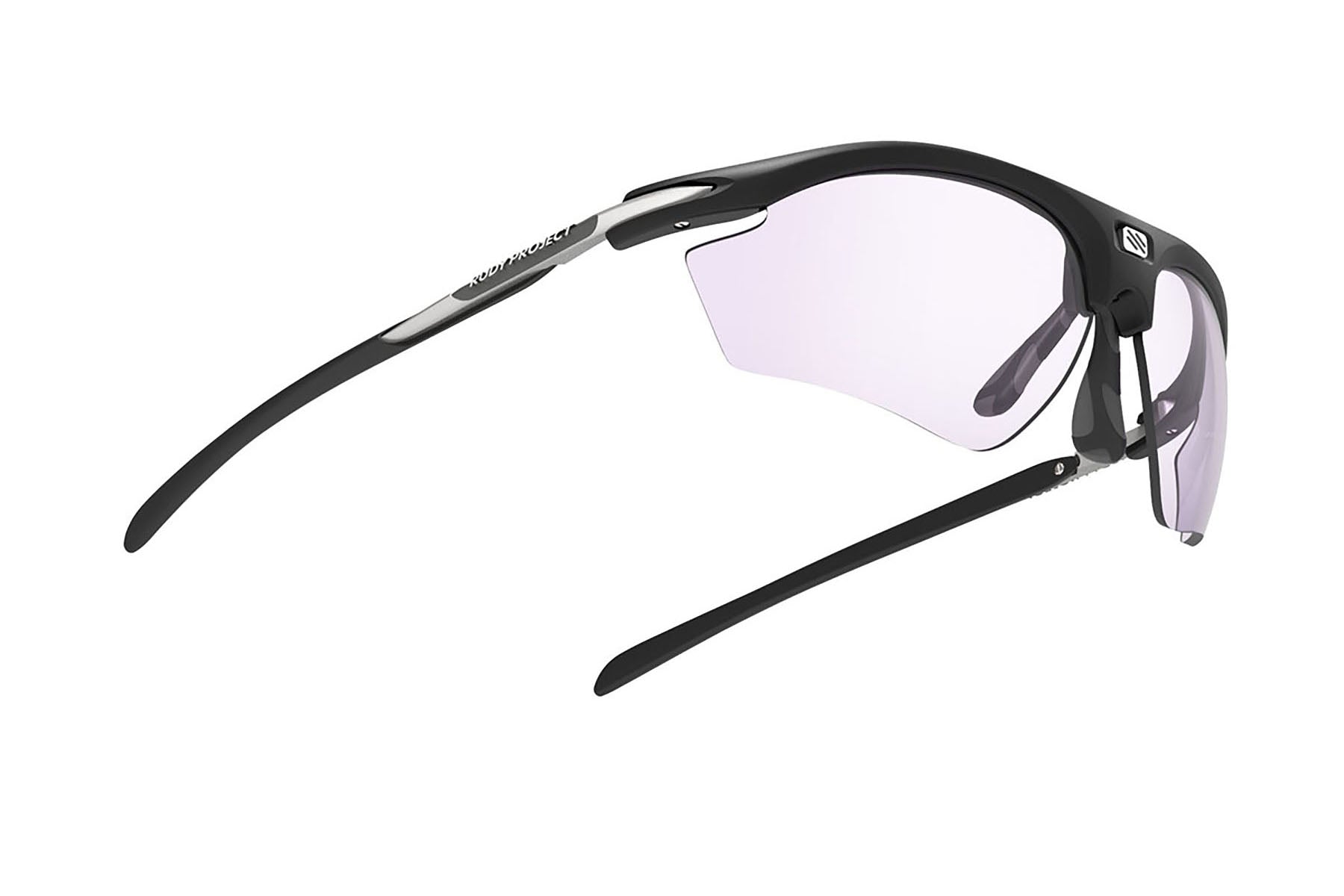 Rudy Project prescription ready golf sunglasses#color_rydon-matte-black-frame-and-impactx-photochromic-2-laser-purple-lenses