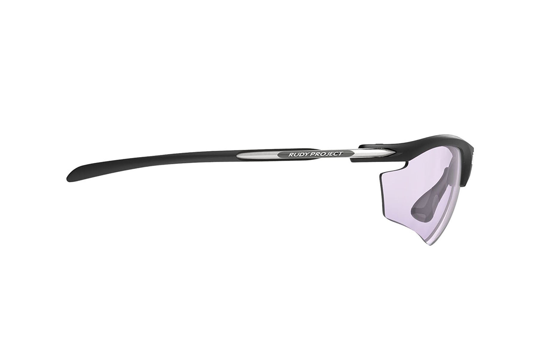 Rudy Project prescription ready golf sunglasses#color_rydon-matte-black-frame-and-impactx-photochromic-2-laser-purple-lenses
