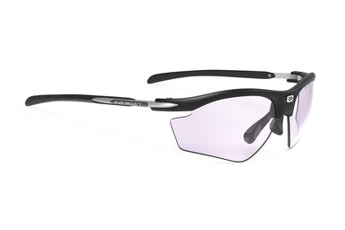 Rudy Project prescription ready golf sunglasses#color_rydon-matte-black-frame-and-impactx-photochromic-2-laser-purple-lenses