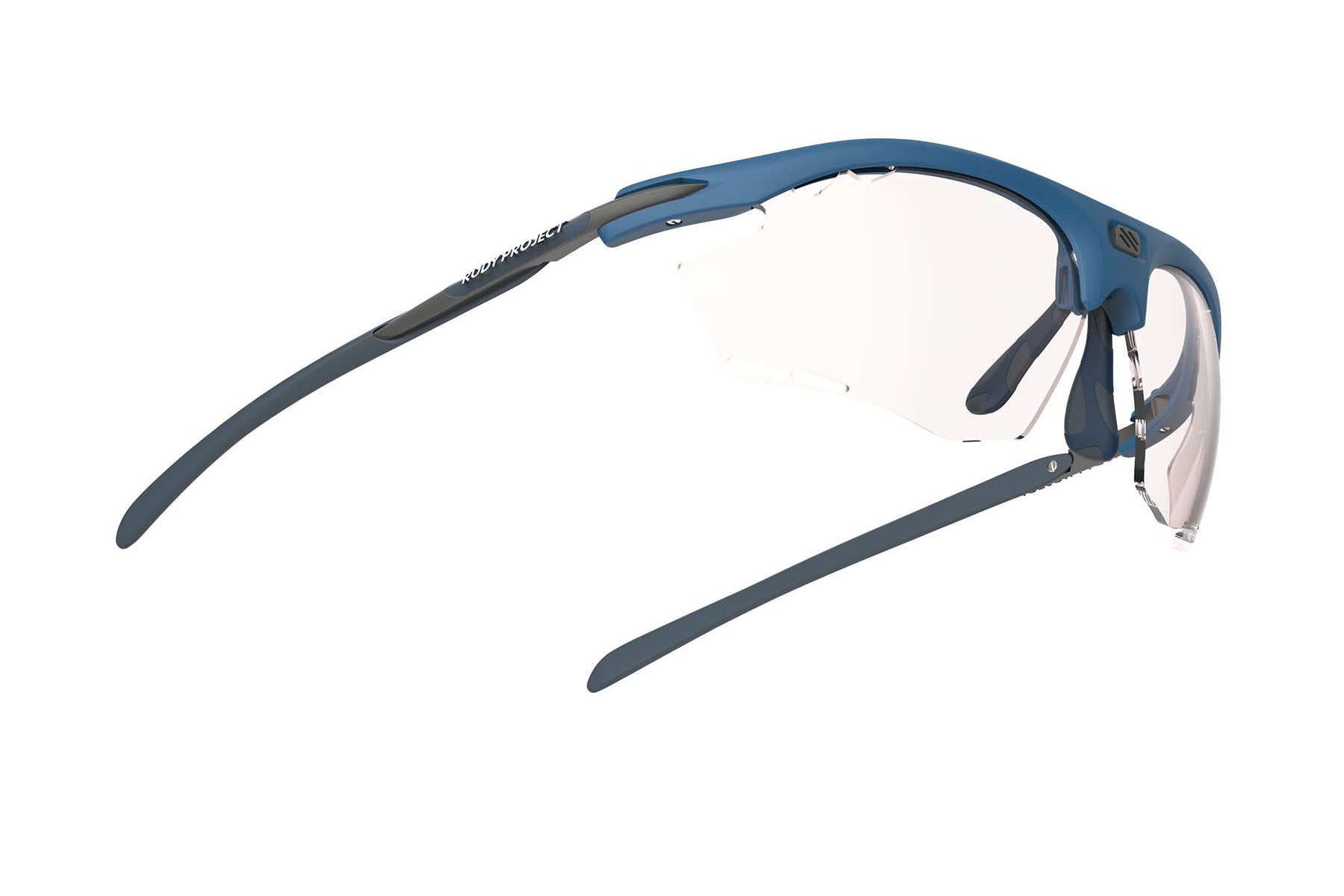Rudy Project prescription ready running and cycling sunglasses#color_rydon-pacific-blue-matte-frame-and-impactx-photochromic-2-red-running-lenses