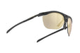 Rudy Project prescription ready running and cycling womens sport sunglasses#color_rydon-slim-curva-matte-black-frame-with-multilaser-gold-lenses