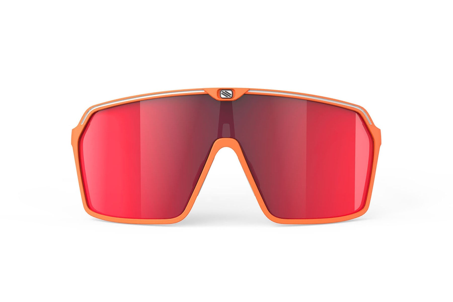 Rudy Project Spinshield running and cycling sunglasses#color_spinshield-mandarin-fade-coral-matte-with-multilaser-red-lenses