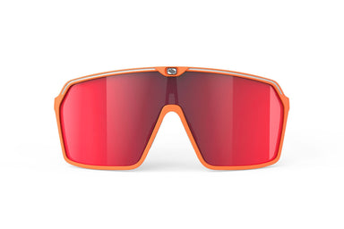 Rudy Project Spinshield running and cycling sunglasses#color_spinshield-mandarin-fade-coral-matte-with-multilaser-red-lenses