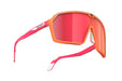 Rudy Project Spinshield running and cycling sunglasses#color_spinshield-mandarin-fade-coral-matte-with-multilaser-red-lenses