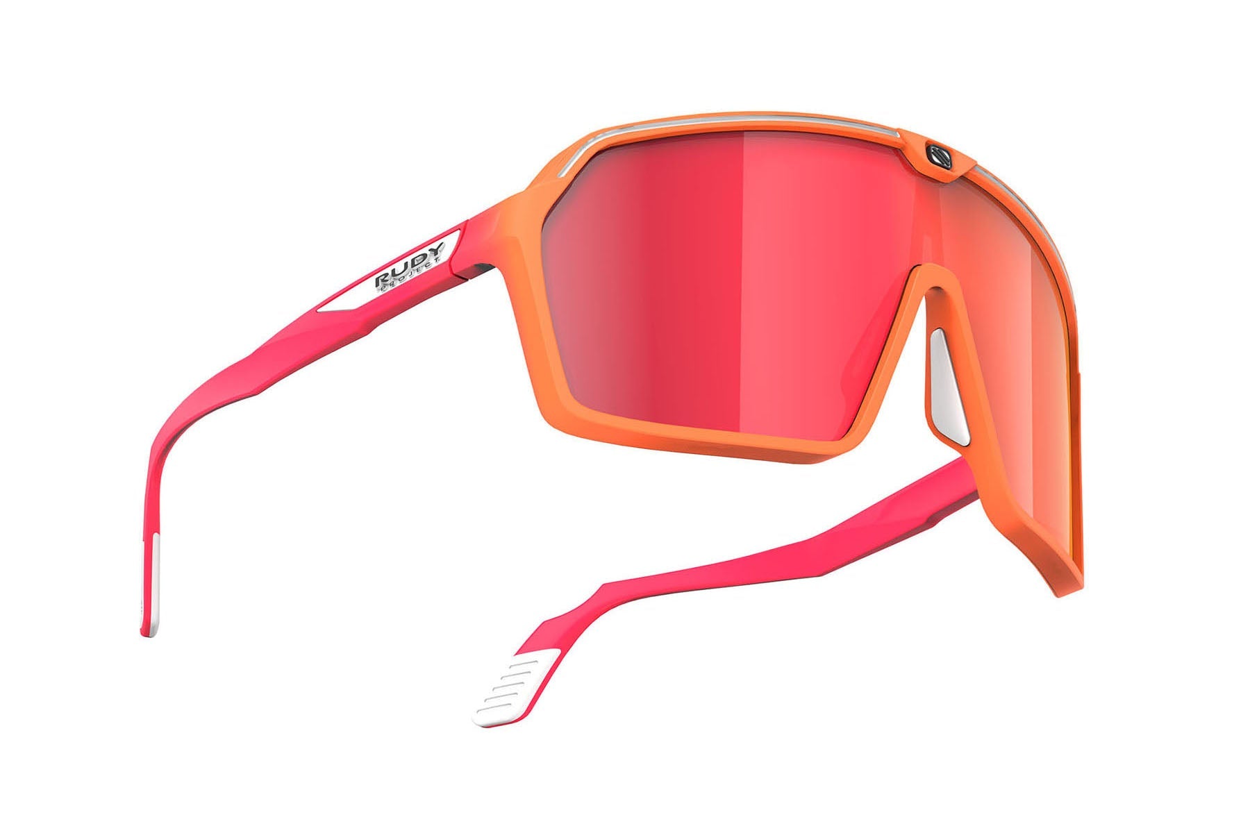 Rudy Project Spinshield running and cycling sunglasses#color_spinshield-mandarin-fade-coral-matte-with-multilaser-red-lenses