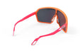 Rudy Project Spinshield running and cycling sunglasses#color_spinshield-mandarin-fade-coral-matte-with-multilaser-red-lenses