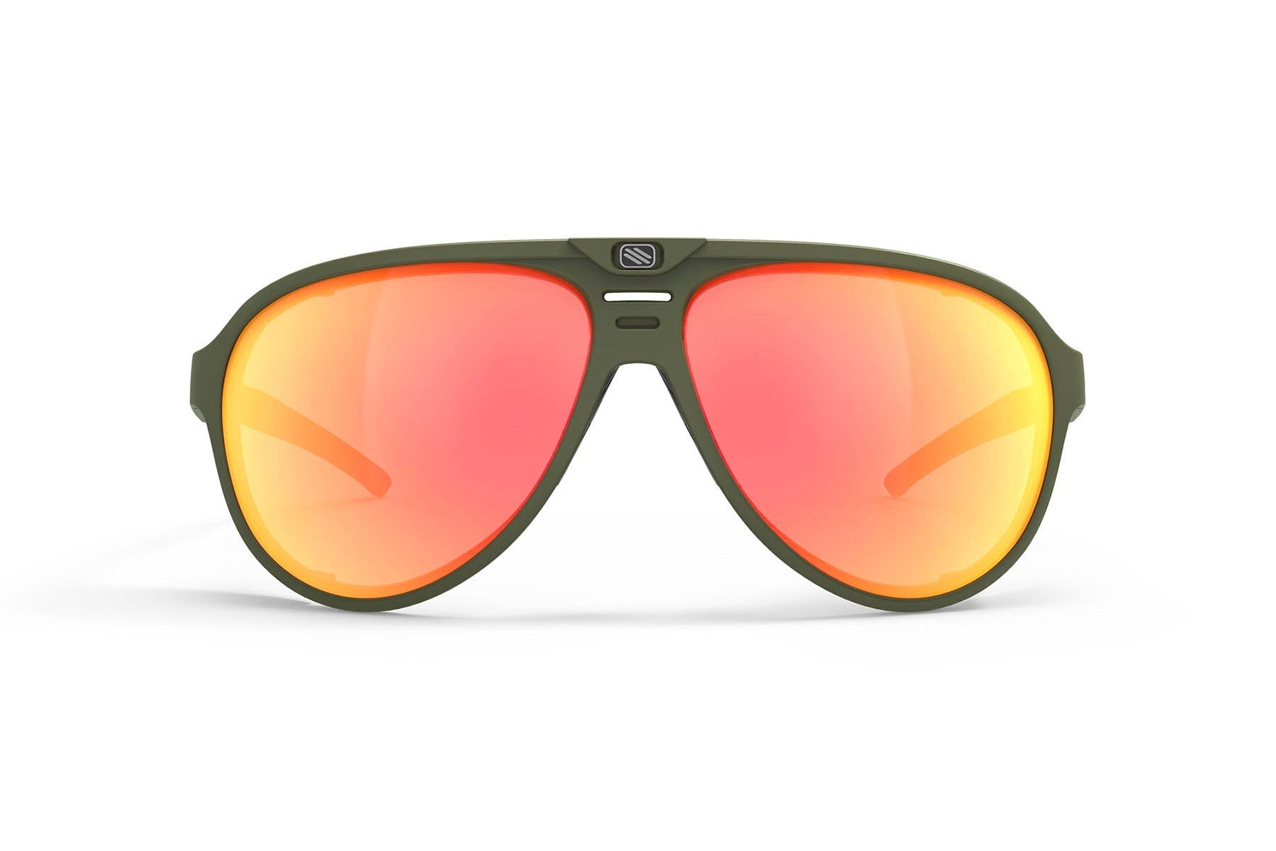 Rudy Project Stardash prescription hiking and glacier sport sunglasses#color_stardash-olive-matte-with-multilaser-orange-lenses