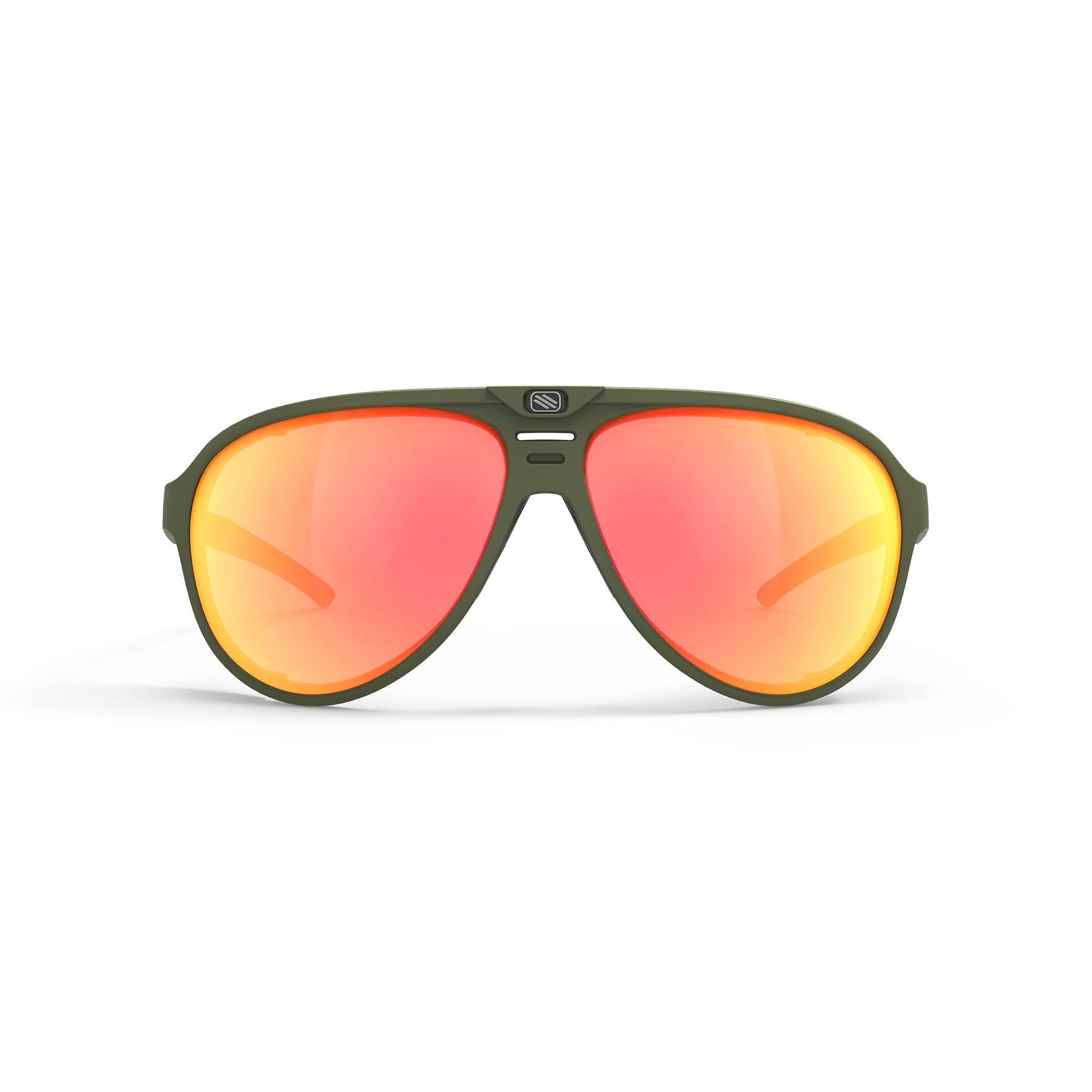 Rudy Project Stardash prescription hiking and glacier sport sunglasses#color_stardash-olive-matte-with-multilaser-orange-lenses