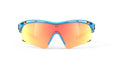 Rudy Project Tralyx running and cycling sport shield prescription sunglasses#color_tralyx-plus-azur-matte-frame-with-multilaser-orange-lenses