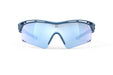 Rudy Project Tralyx running and cycling sport shield prescription sunglasses#color_tralyx-plus-pacific-blue-matte-frame-with-multilaser-ice-lenses