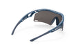 Rudy Project Tralyx running and cycling sport shield prescription sunglasses#color_tralyx-plus-pacific-blue-matte-frame-with-multilaser-ice-lenses