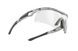 Rudy Project Tralyx running and cycling sport shield prescription sunglasses#color_tralyx-plus-light-grey-matte-frame-with-impactx-photochromic-2-black-lenses