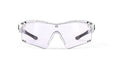 Rudy Project Tralyx running and cycling sport shield prescription sunglasses#color_tralyx-plus-white-gloss-frame-with-impactx-photochromic-2-laser-purple-lenses