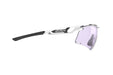 Rudy Project Tralyx running and cycling sport shield prescription sunglasses#color_tralyx-plus-white-gloss-frame-with-impactx-photochromic-2-laser-purple-lenses
