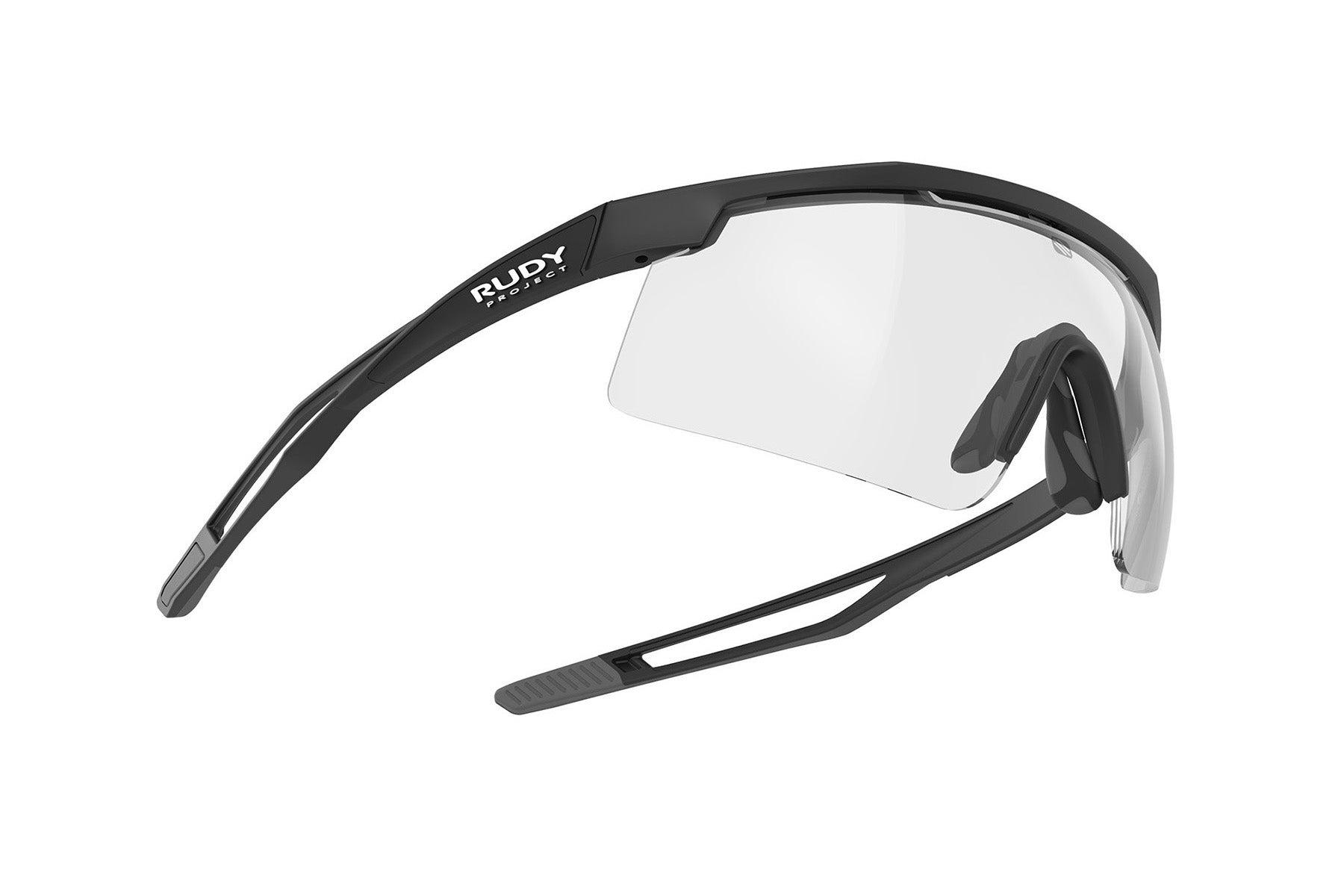 Rudy Project Turbolence all-sport shield sunglasses are perfect for any outdoor activities including running, cycling, gravel biking, mountain biking, boating, golf and pickleball#color_turbolence-black-matte-with-impactx-photochromic-2-black-lenses