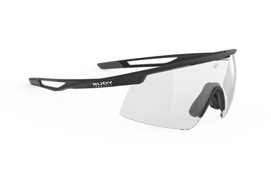 Rudy Project Turbolence all-sport shield sunglasses are perfect for any outdoor activities including running, cycling, gravel biking, mountain biking, boating, golf and pickleball#color_turbolence-black-matte-with-impactx-photochromic-2-black-lenses