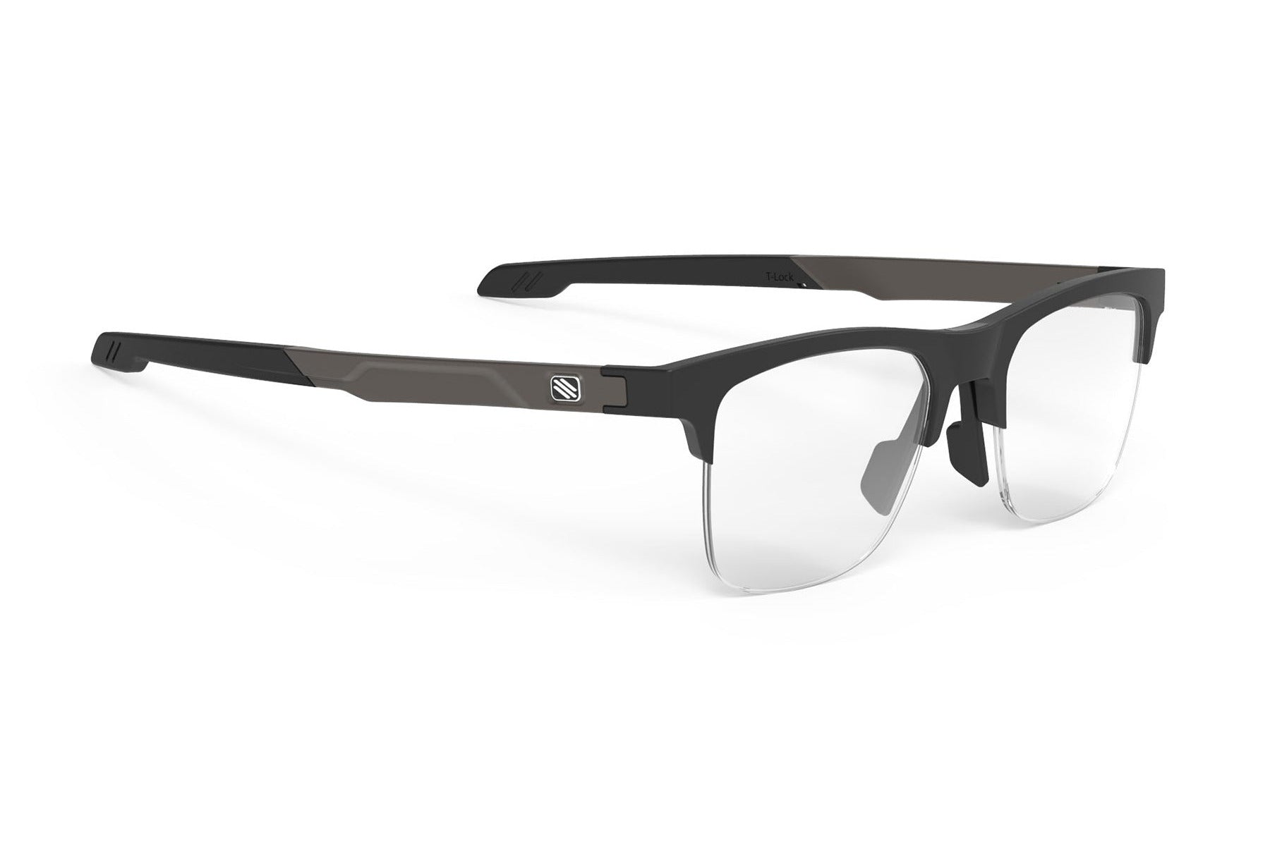 Rudy Project ophthalmic prescription eyeglass frames#color_inkas-half-rim-shape-a-matte-black