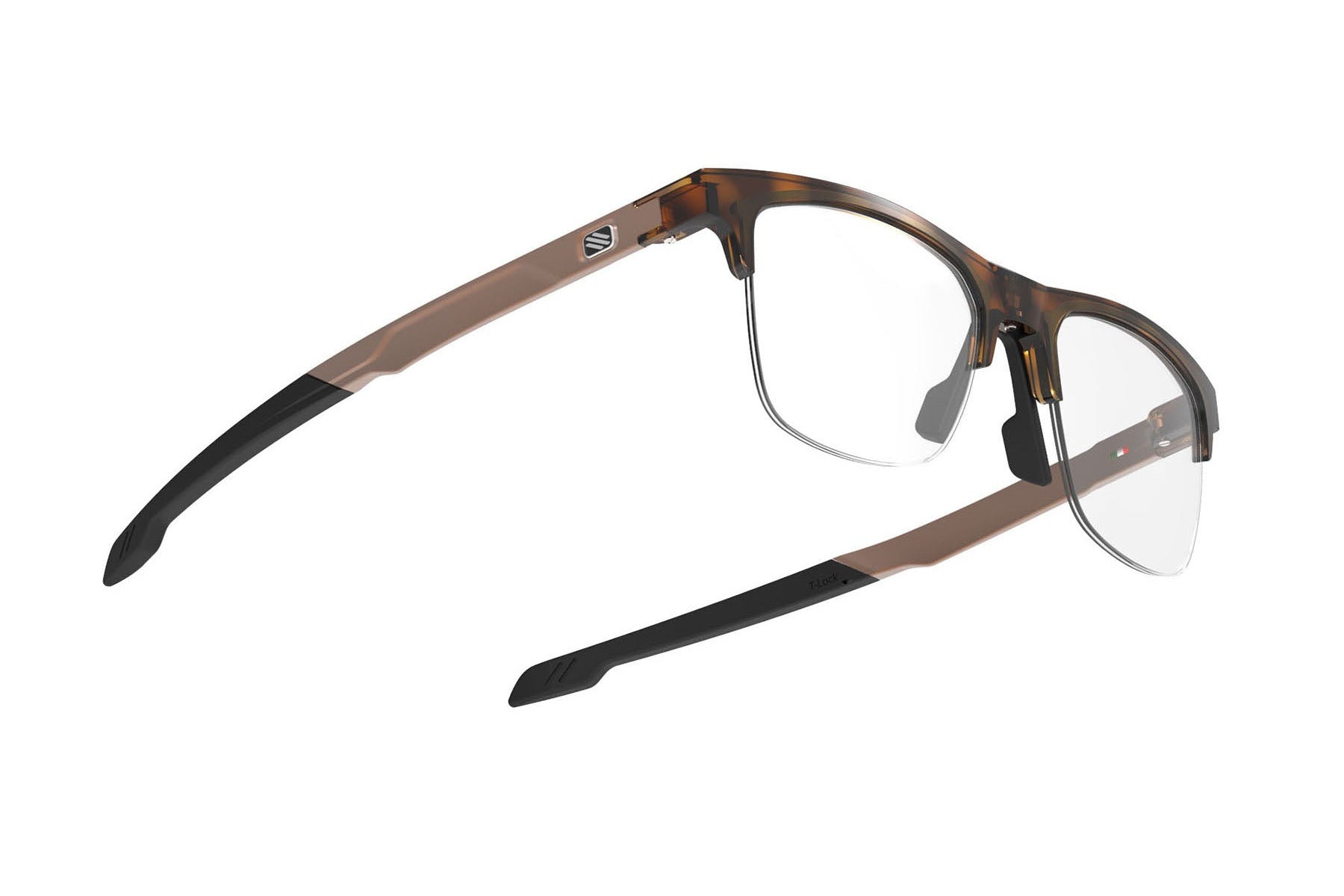 Rudy Project ophthalmic prescription eyeglass frames#color_inkas-half-rim-shape-a-demi-turtle-gloss