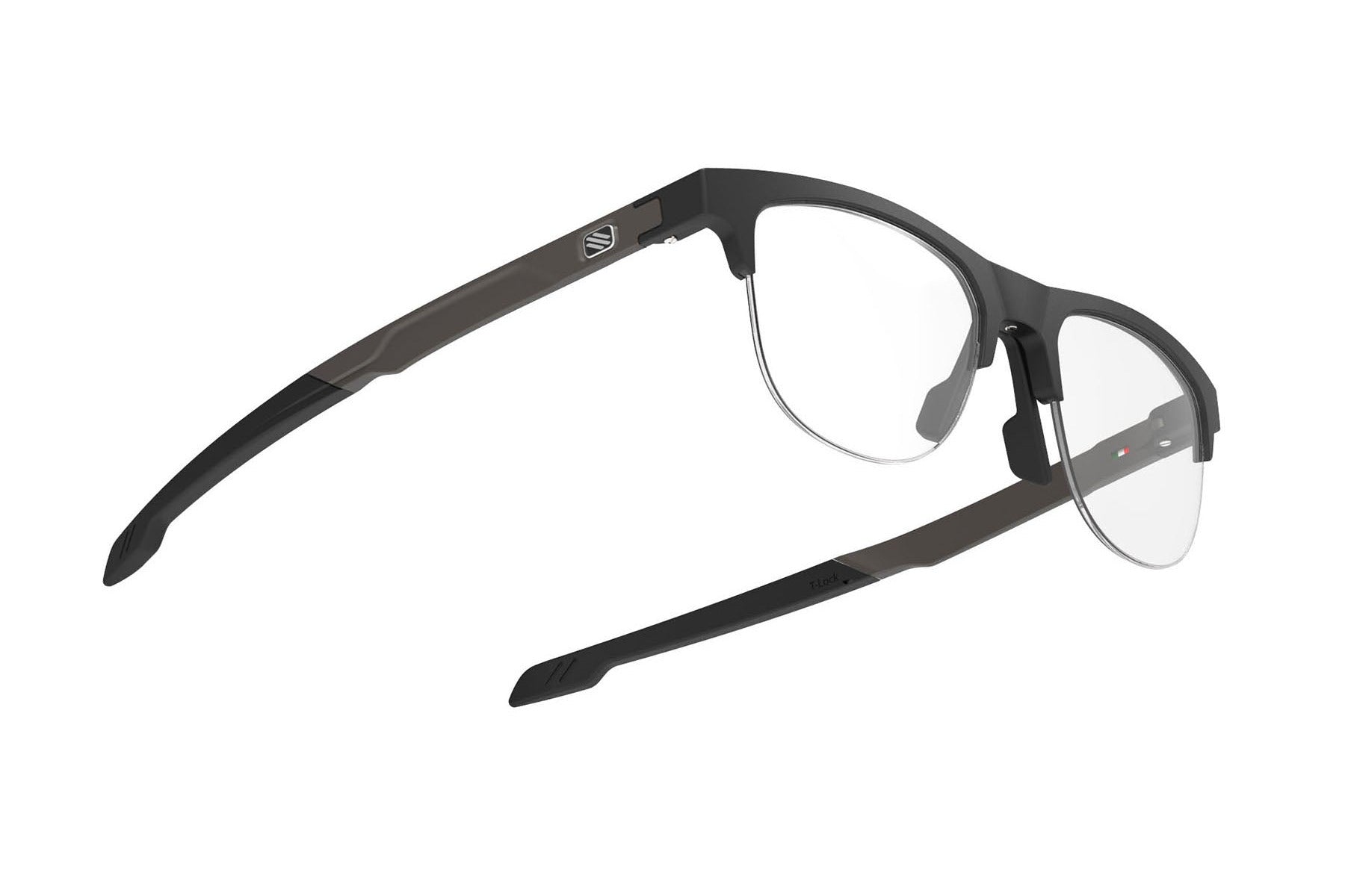 Rudy Project ophthalmic prescription eyeglass frames#color_inkas-half-rim-shape-b-matte-black
