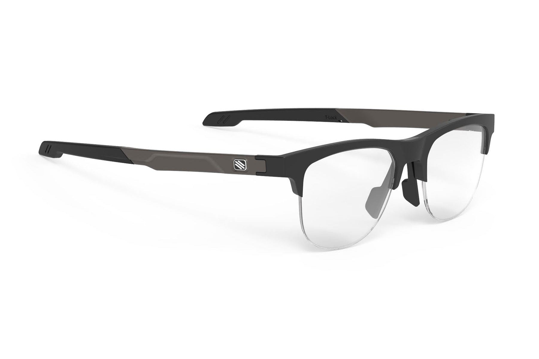 Rudy Project ophthalmic prescription eyeglass frames#color_inkas-half-rim-shape-b-matte-black